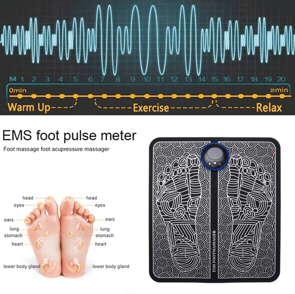 CirculatoryBoost Foot Massage Mat – EMS Technology for Relaxation and Recovery