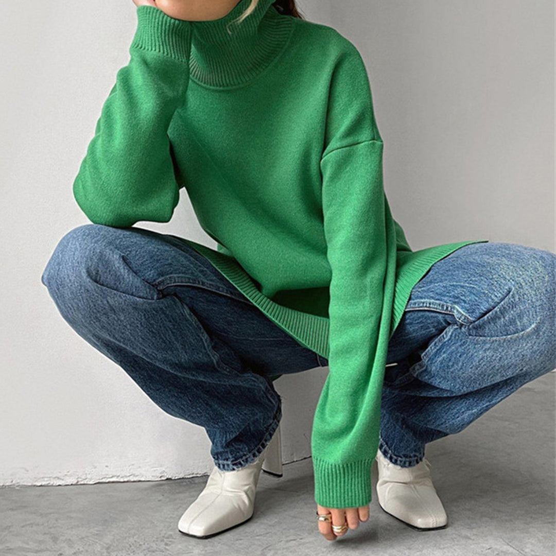 Luna - Elegant Side Split Sweater