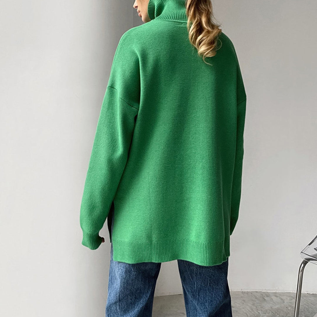 Luna - Elegant Side Split Sweater