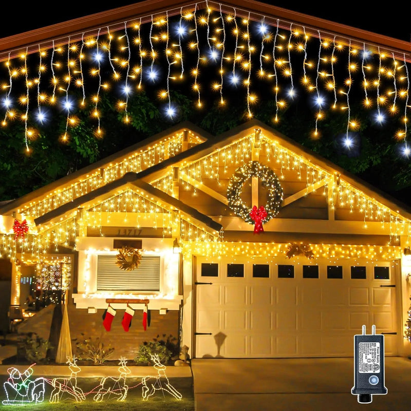 Festive LED Light Curtain – Outdoor Decorative Hanging Illumination