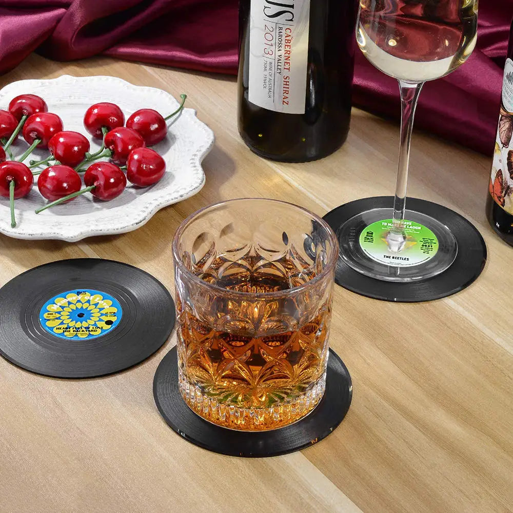 Classic Sound Drink Coasters Set - Protect Your Furniture with Musical Charm
