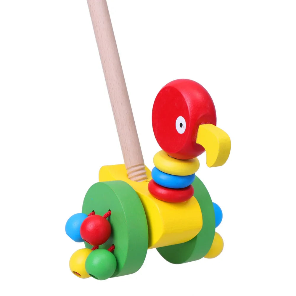 Dino Pusher Push Toy for Babies - Educational Wooden Toy for Little Ones