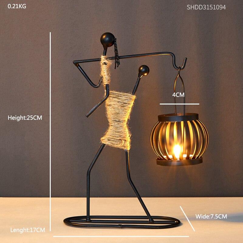 Rustic Lantern Figures Candle Holders - Stylish Ambient Lighting