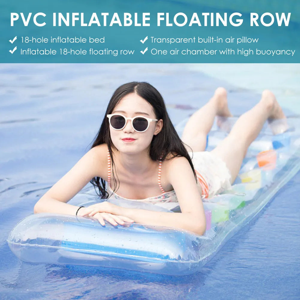 Luxury Inflatable Lounge Bed with Color Accents - Perfect for Relaxation on the Water