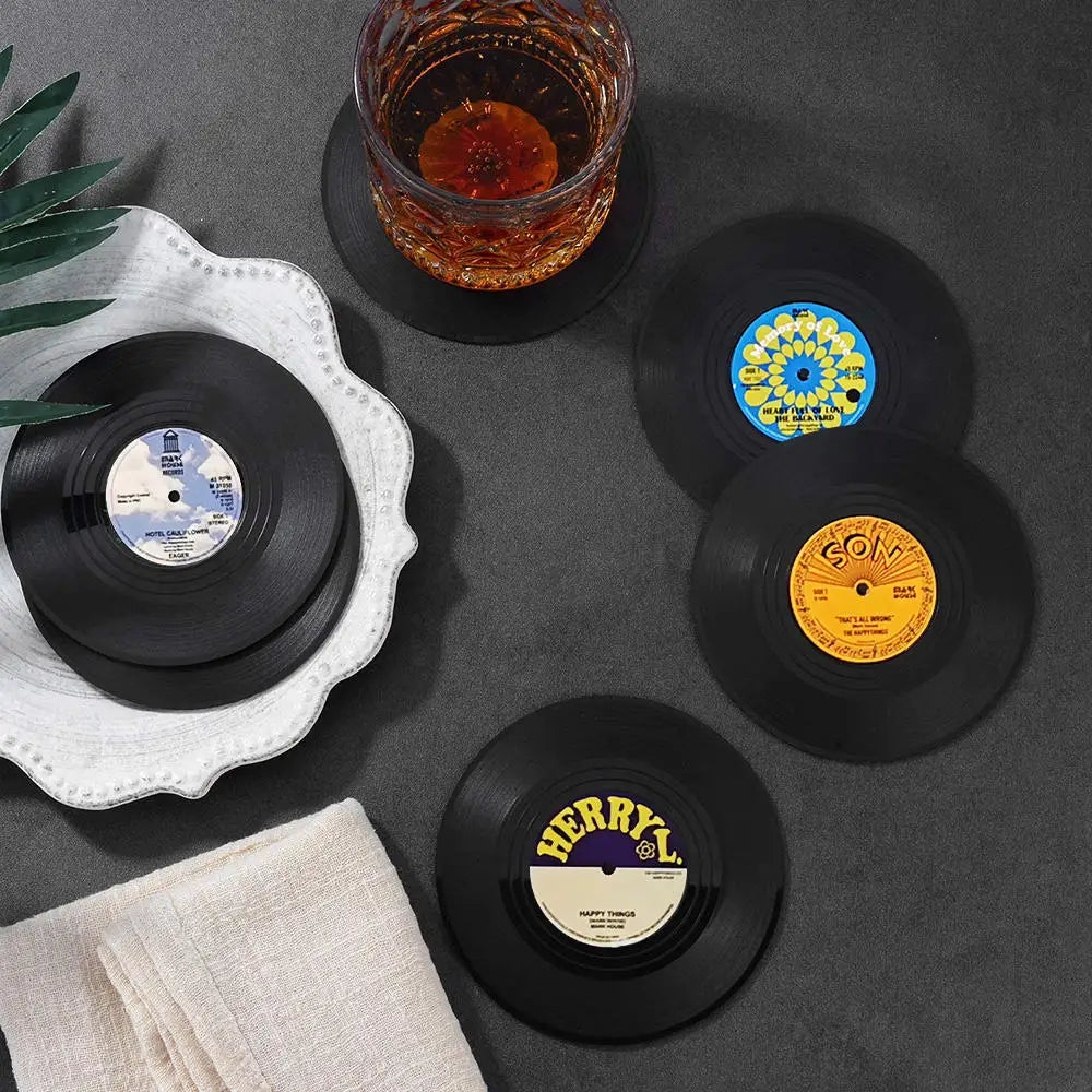 Classic Sound Drink Coasters Set - Protect Your Furniture with Musical Charm