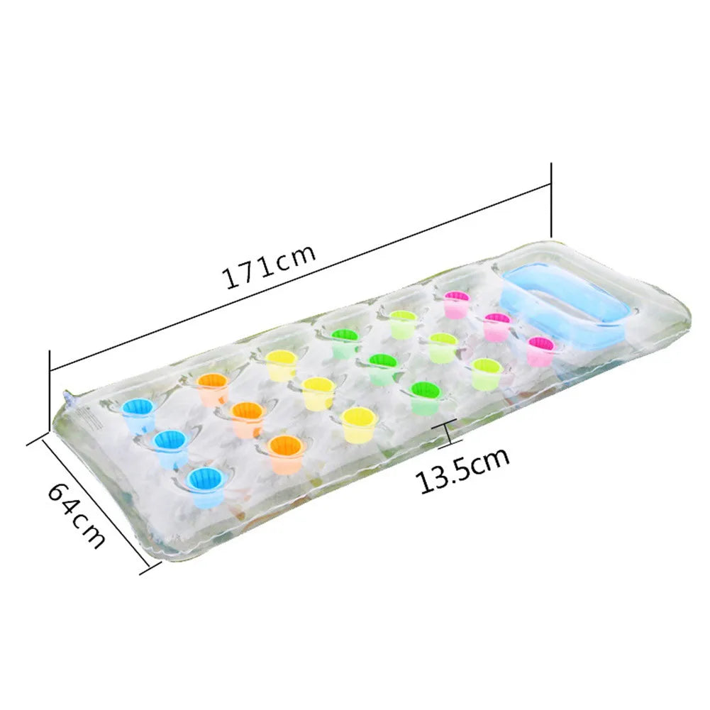 Luxury Inflatable Lounge Bed with Color Accents - Perfect for Relaxation on the Water