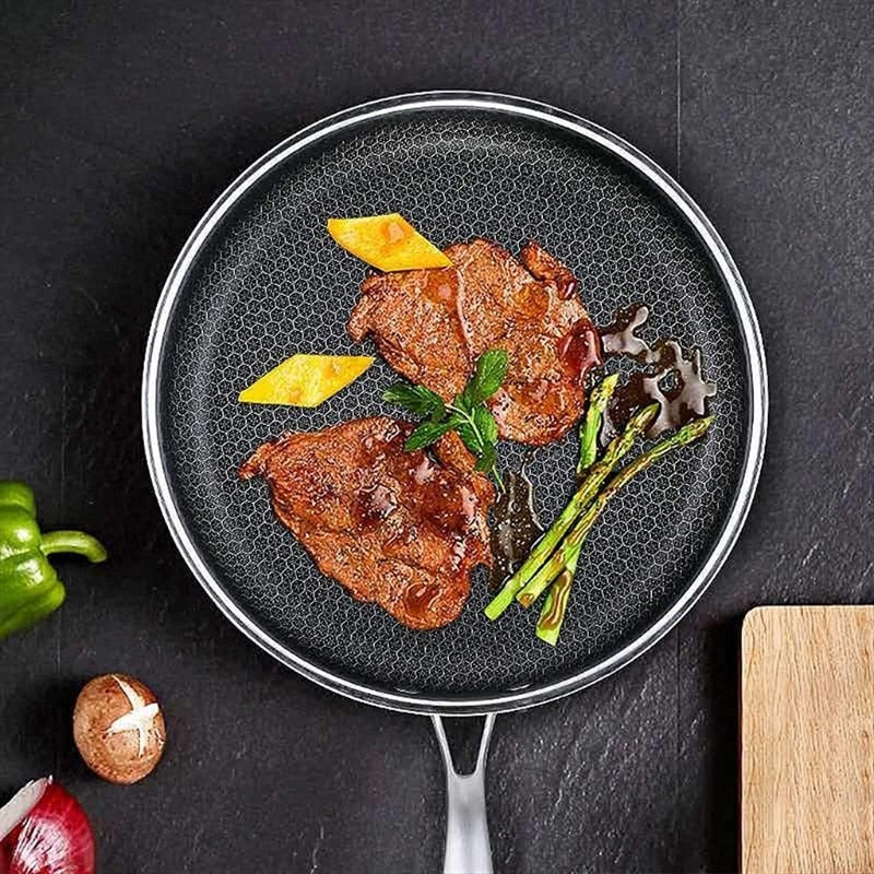 Non-Stick Pan with Honeycomb Design - For a Perfect Cooking Experience