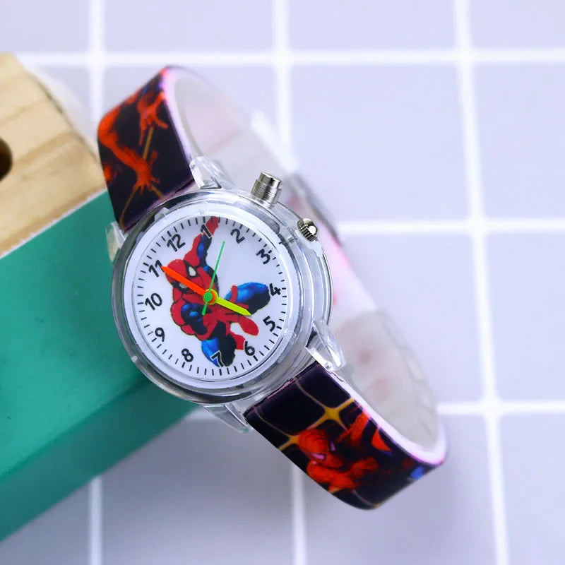 Glow-in-the-Dark Children's Watch – Available in Spider-Man and Frozen Designs