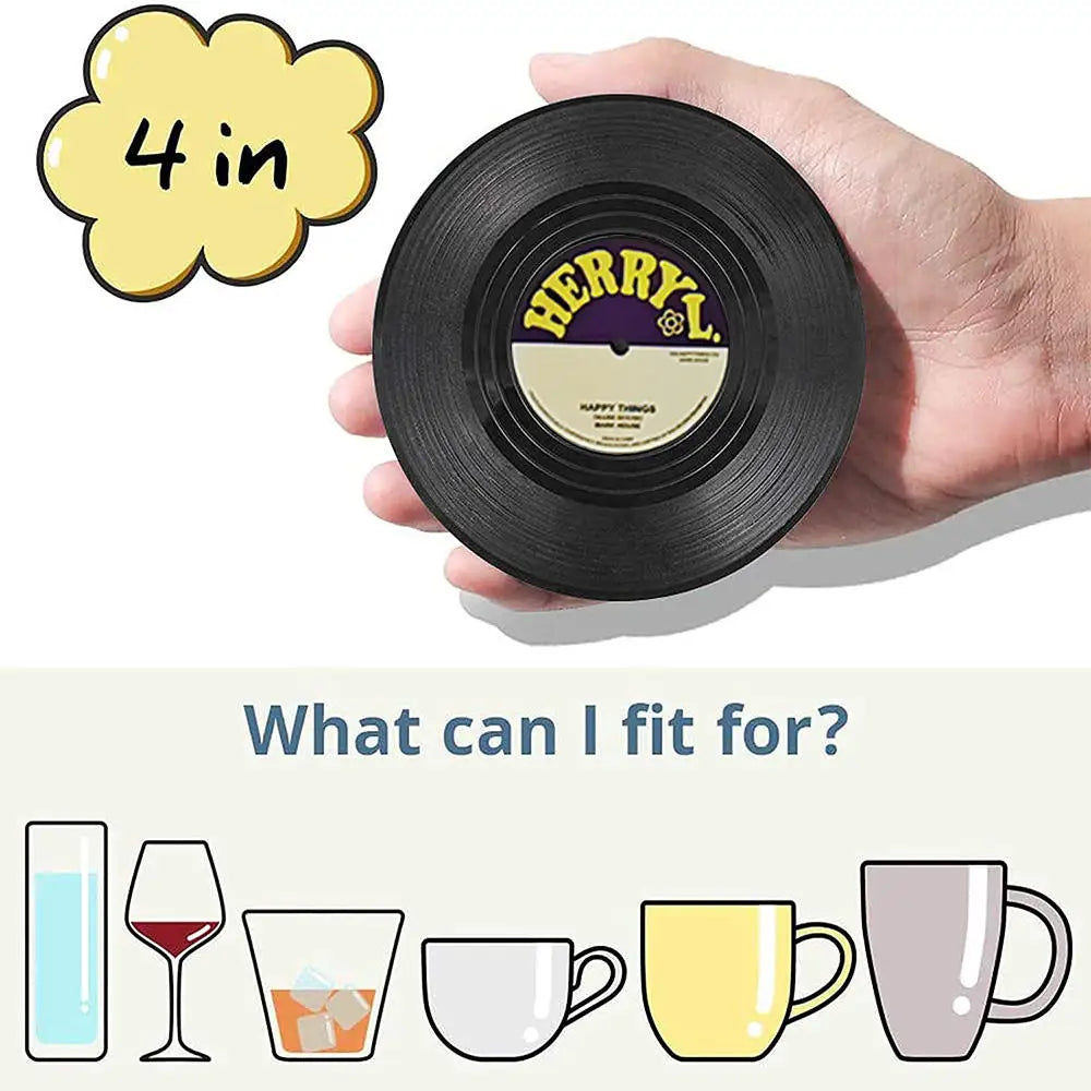 Classic Sound Drink Coasters Set - Protect Your Furniture with Musical Charm