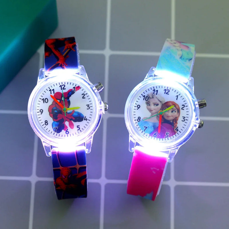 Glow-in-the-Dark Children's Watch – Available in Spider-Man and Frozen Designs