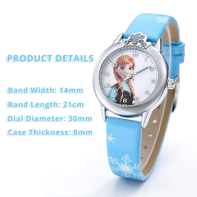 Frozen Princess Elsa Watch for Kids – Leather Band and Magical Design