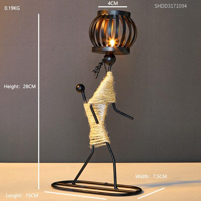 Rustic Lantern Figures Candle Holders - Stylish Ambient Lighting