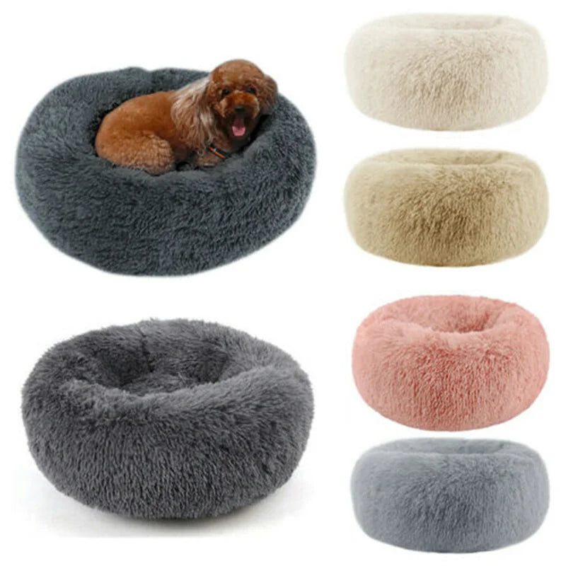 SnuggleNest Donut Bed – Soft and Soothing for Cats and Dogs