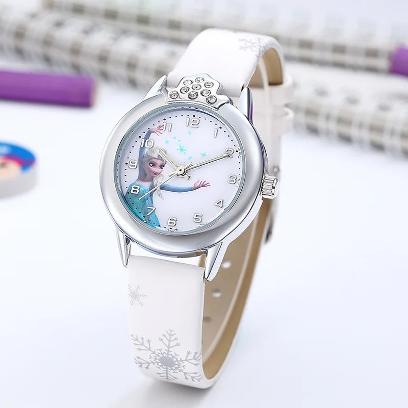Frozen Princess Elsa Watch for Kids – Leather Band and Magical Design