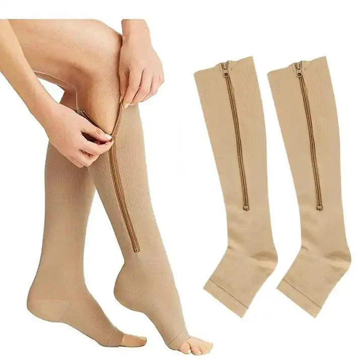 Compression Socks with Zipper - For Support and Comfort