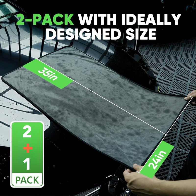 HydroTwist Microfiber Car Drying Towel Set – Ultra Absorbent