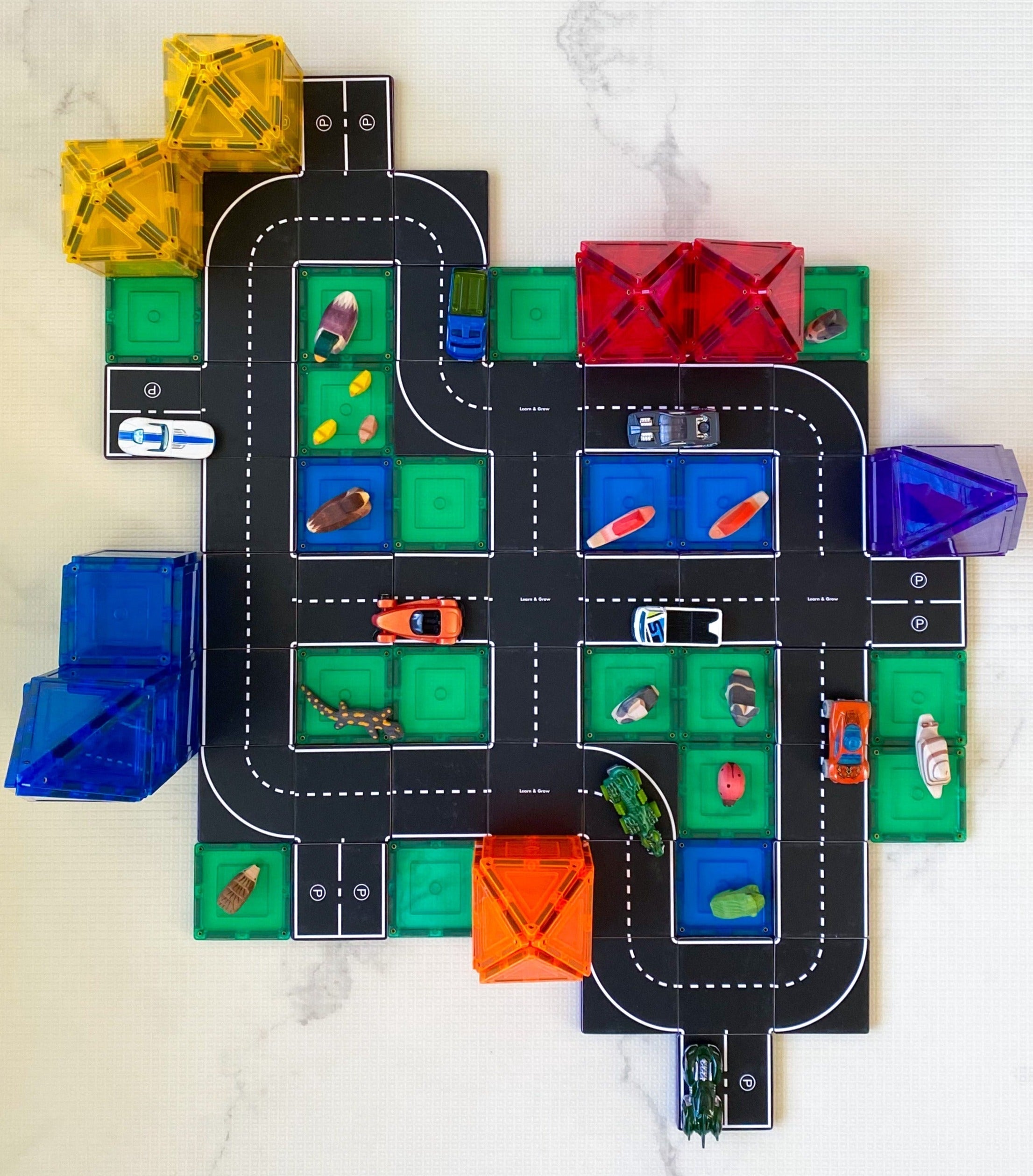 Magnetic Path Tiles - Creative Building Set for Kids
