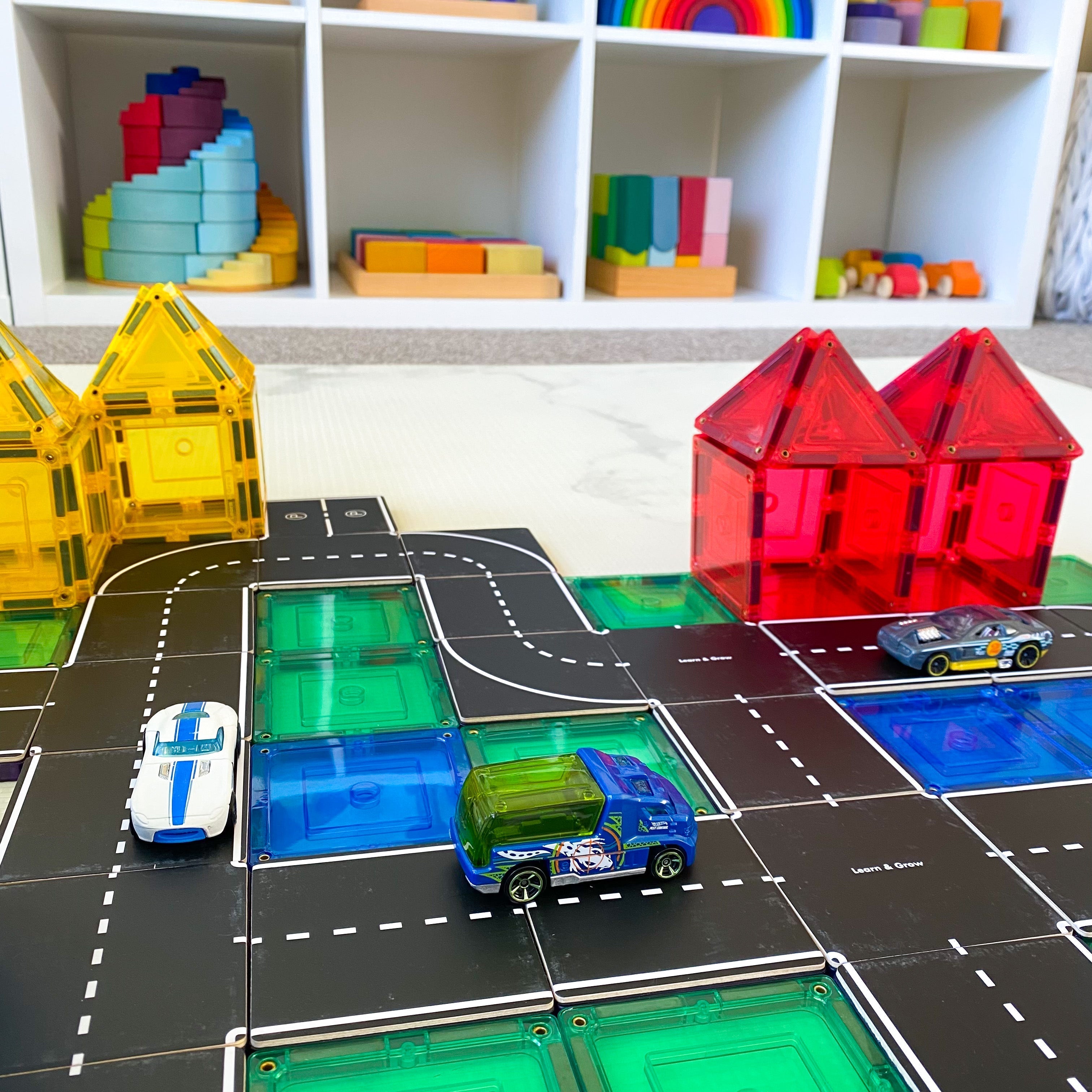 Magnetic Path Tiles - Creative Building Set for Kids