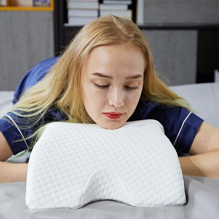Ergonomic Neck Support Pillow Made of Polyester Fiber – Comfort & Support for Sleep or Rest