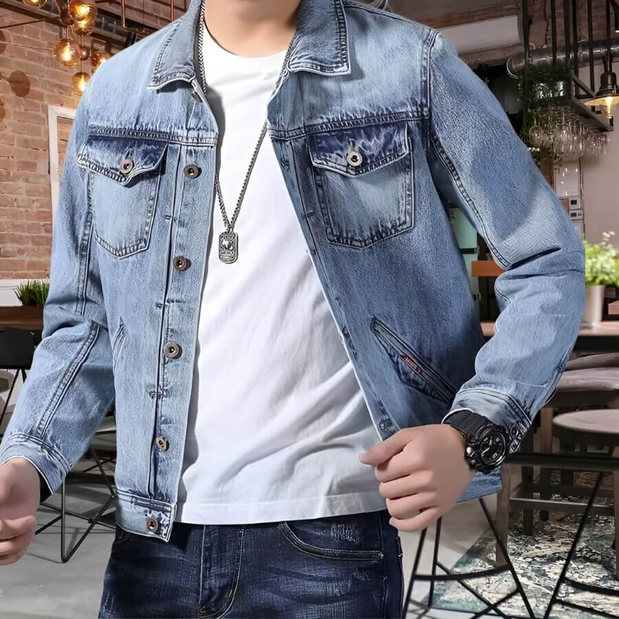 Urban Explorer Denim Jacket - Robust and Stylish