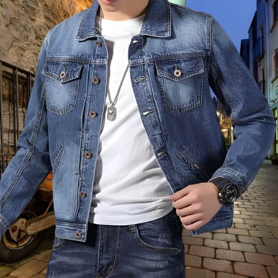 Urban Explorer Denim Jacket - Robust and Stylish