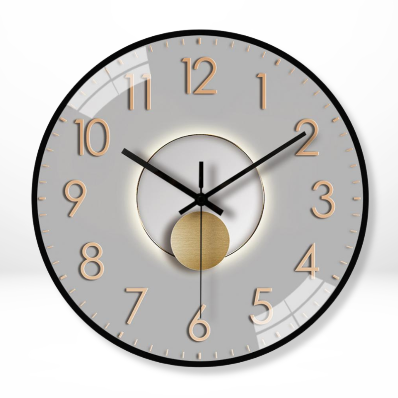 Luxe Round Wall Clock – Timeless Design and Silent Serenity