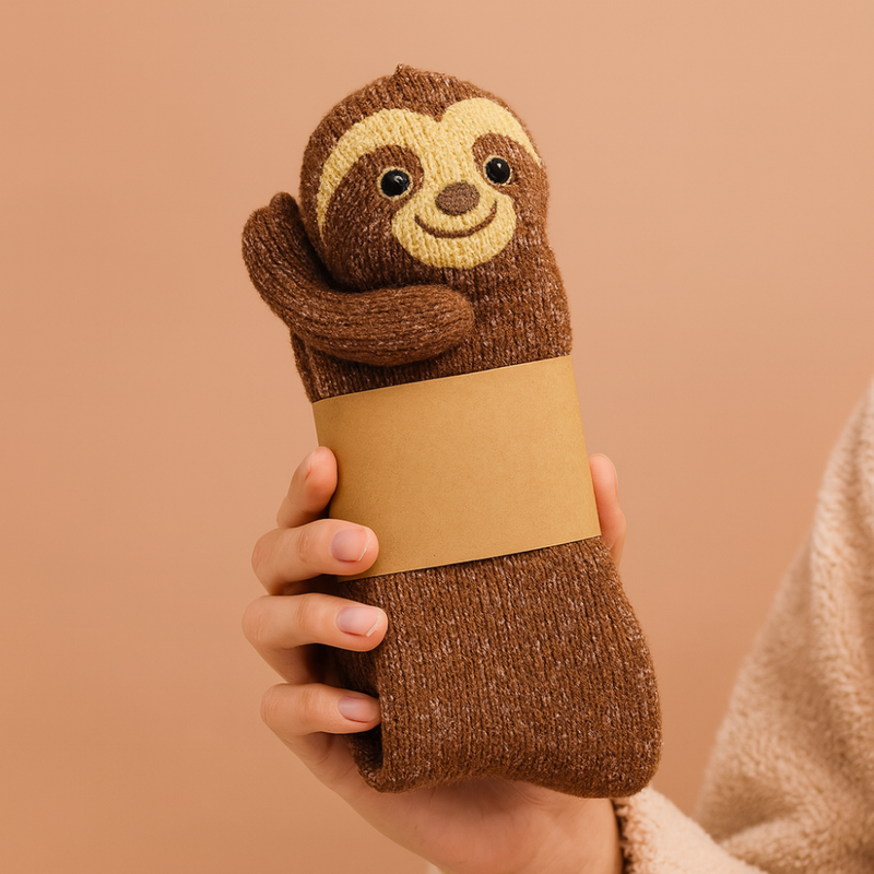 Unisex house socks with 3D animal design and non-slip – Warm and comfortable