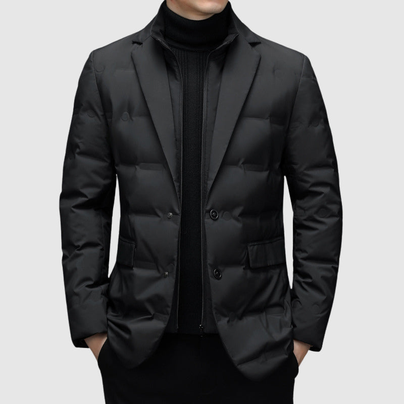 Men's Padded Winter Jacket with Down Filling – Elegant and Warm