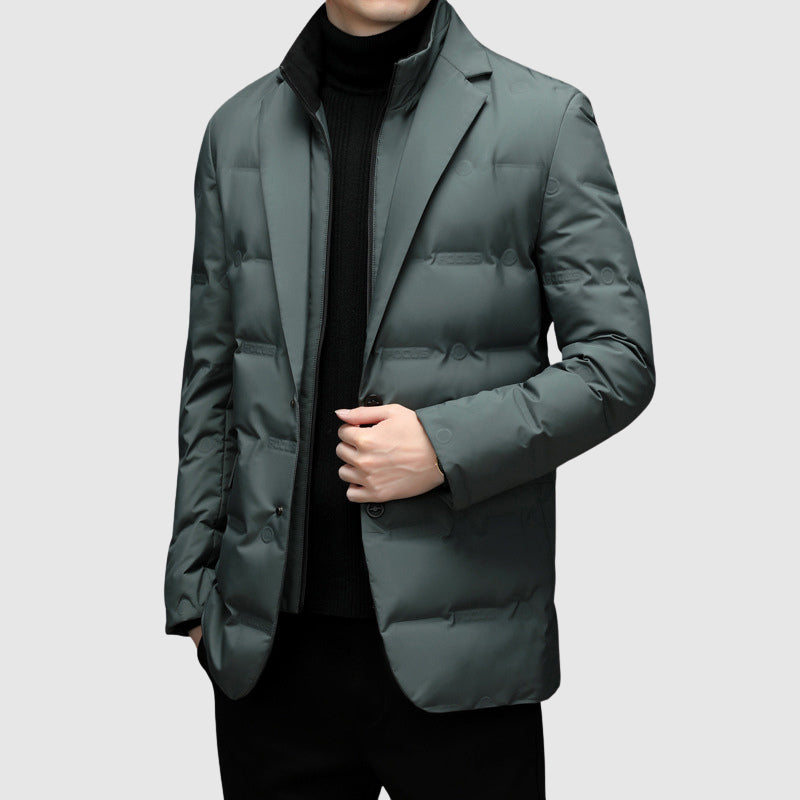 Men's Padded Winter Jacket with Down Filling – Elegant and Warm