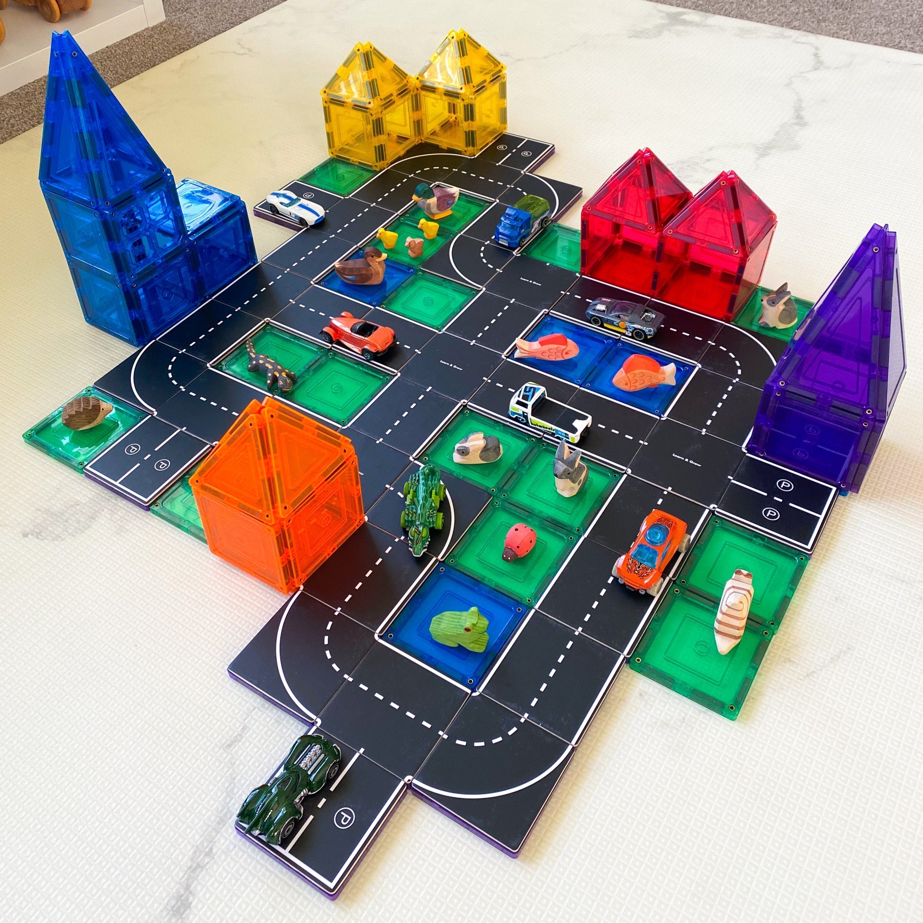 Magnetic Path Tiles - Creative Building Set for Kids