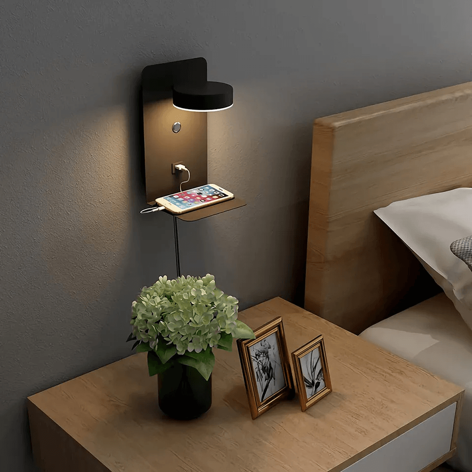 Lighting Hub with Charging Station - Stylish and Adjustable Lighting