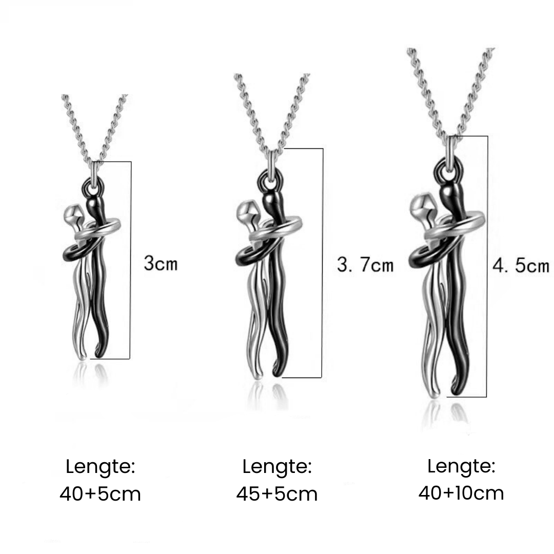 Necklace with Embracing Pendant – Timeless Symbol of Love