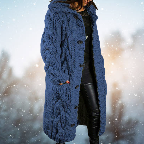 Linna Knitted Women's Coat – Warmth and Style for Winter