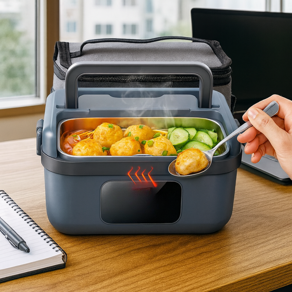 Electric Lunch Box with Battery – Warm Food on the Go and at Work