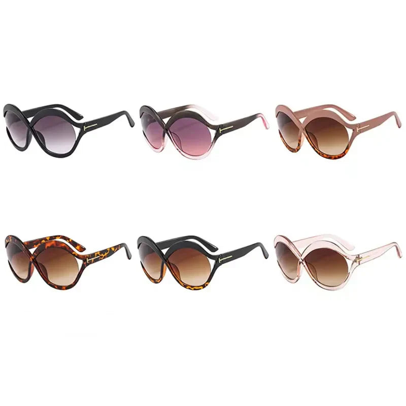 Elegant Round Oversized Sunglasses – Light and Protective