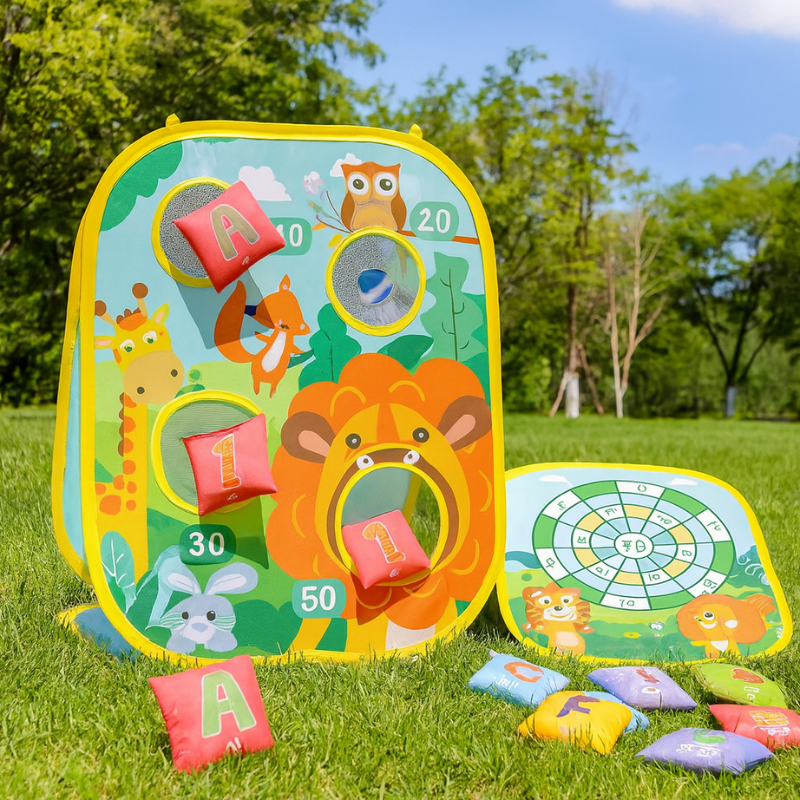 Kids’ 3-in-1 Toss Game – Bean Bags, Targets & Indoor Play
