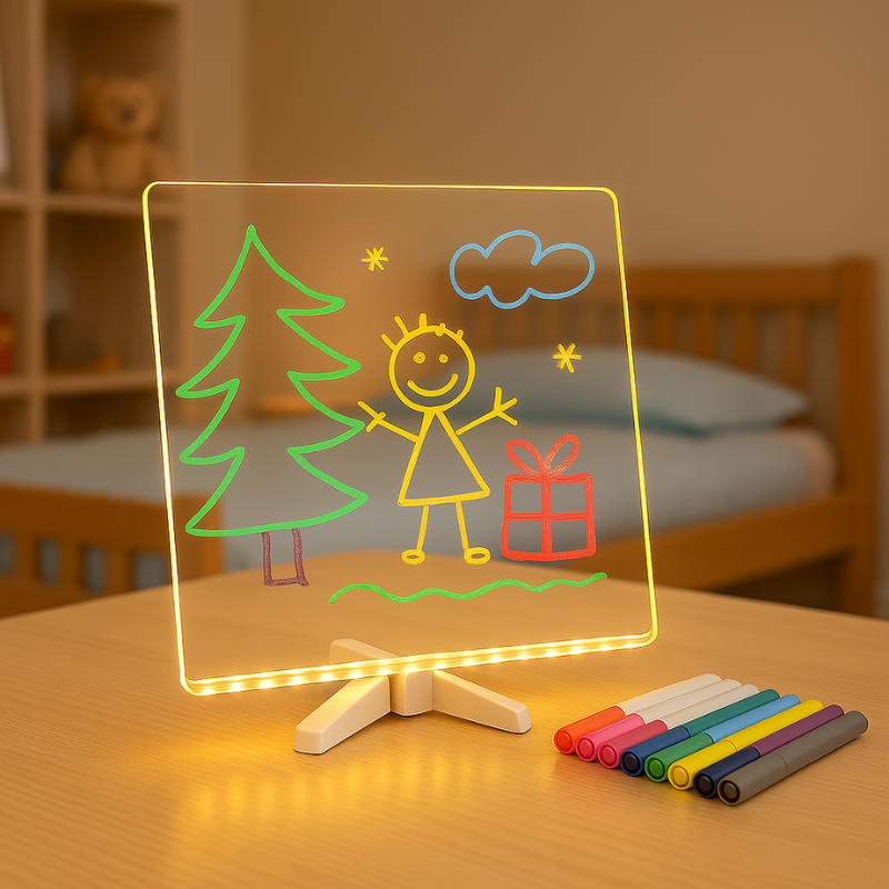 GlowSketch LED Board – Reusable Light-Up Drawing Panel for Kids