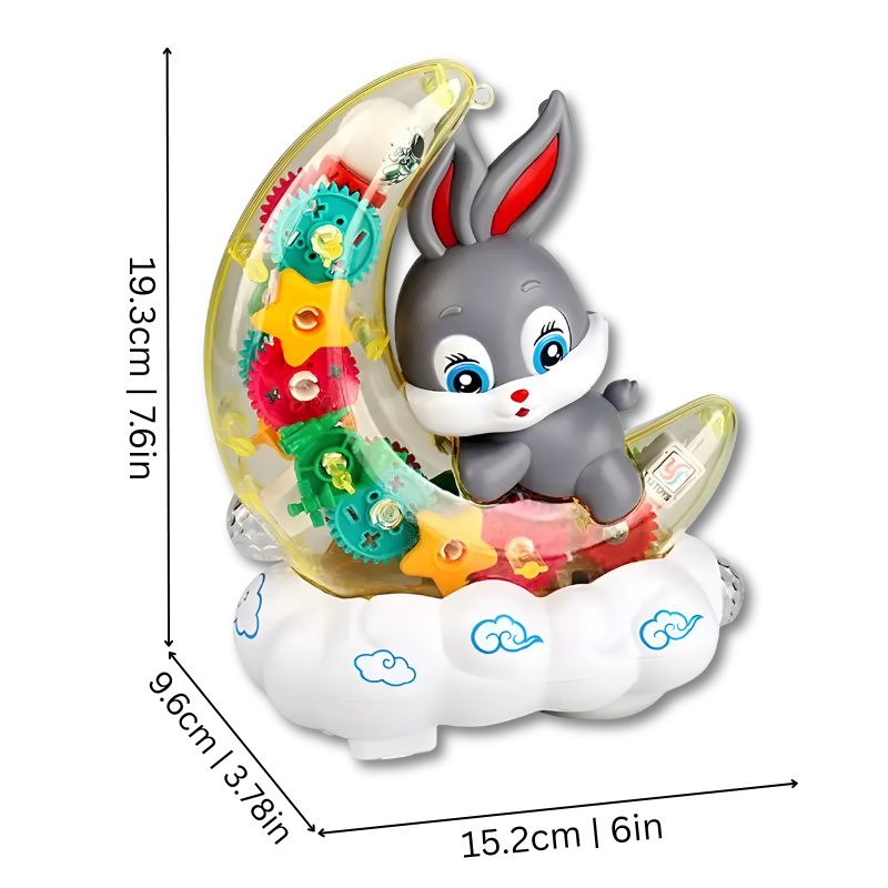 Kids’ LED Bunny Activity Toy – Music, Motion & Turning Gears