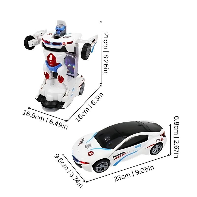RoboRacer Transform Car – 2-in-1 Light & Sound Action Toy