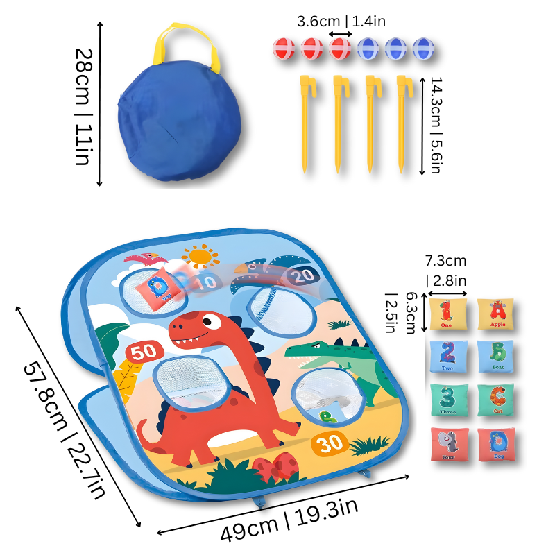 Kids’ 3-in-1 Toss Game – Bean Bags, Targets & Indoor Play