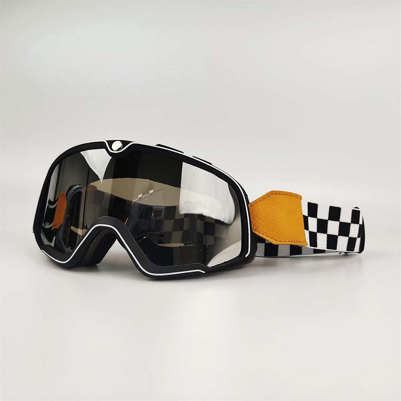 Men’s “Grand Tourer” Retro Motorcycle Goggles – UV-Protected, Over-Glasses Fit