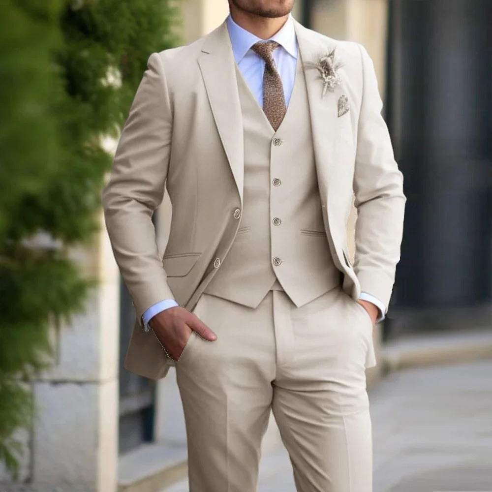 Timeless Urban Classic Three-Piece Suit for Men – Stylish, Comfortable, and Professional