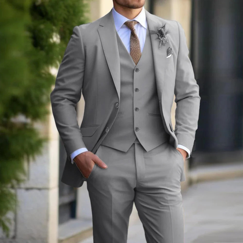 Timeless Urban Classic Three-Piece Suit for Men – Stylish, Comfortable, and Professional