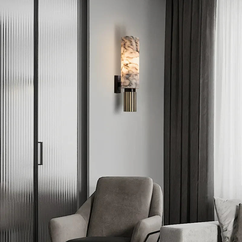 Wall Lamp with Marble Effect – Stylish and Atmospheric Design