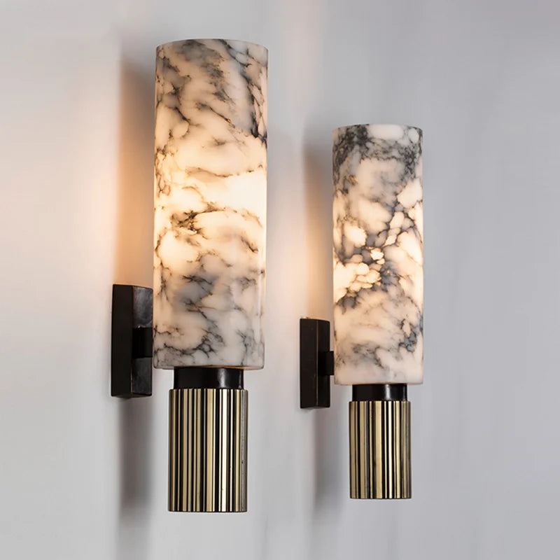 Wall Lamp with Marble Effect – Stylish and Atmospheric Design