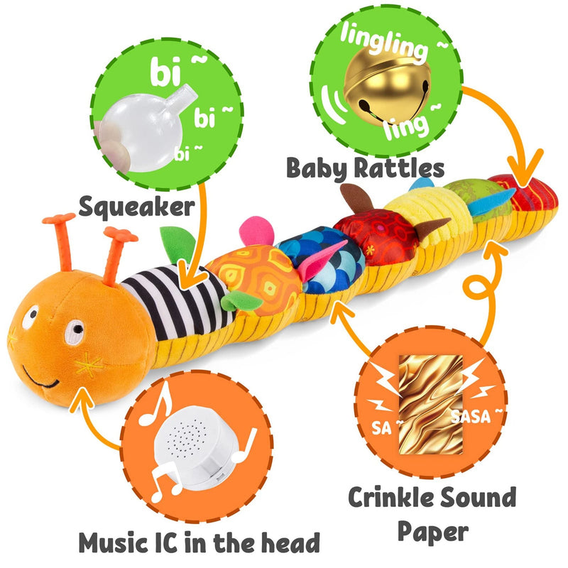 Musical Caterpillar Plush - Interactive and Soft