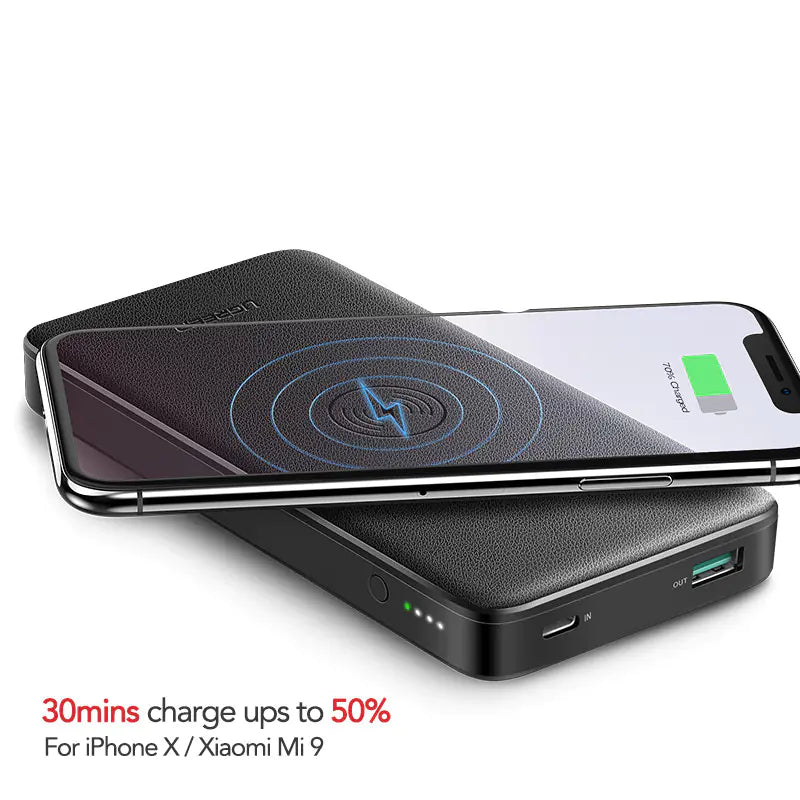 Wireless Fast Charging Power Bank – 10,000mAh Dual Output
