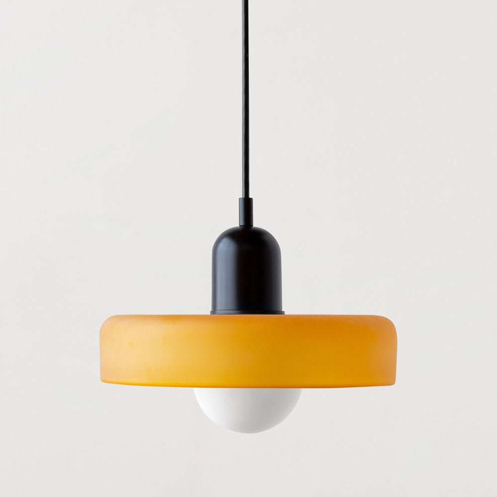 ColorLoop Pendant – Artistic Bauhaus Hanging Lamp with Warm Light