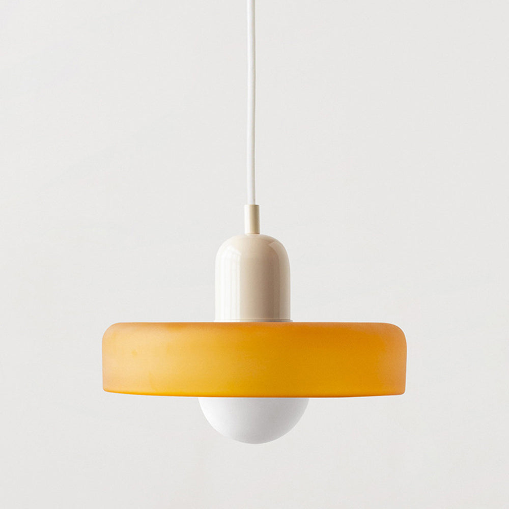 ColorLoop Pendant – Artistic Bauhaus Hanging Lamp with Warm Light
