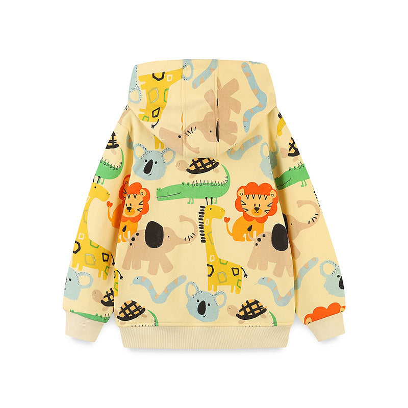 Safari Adventure Hoodie for Kids – Animal Print Sweater
